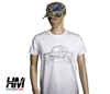T-shirt uomo bianca - grafica Suzuki Samurai	