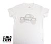 T-shirt uomo bianca - grafica Suzuki Samurai	