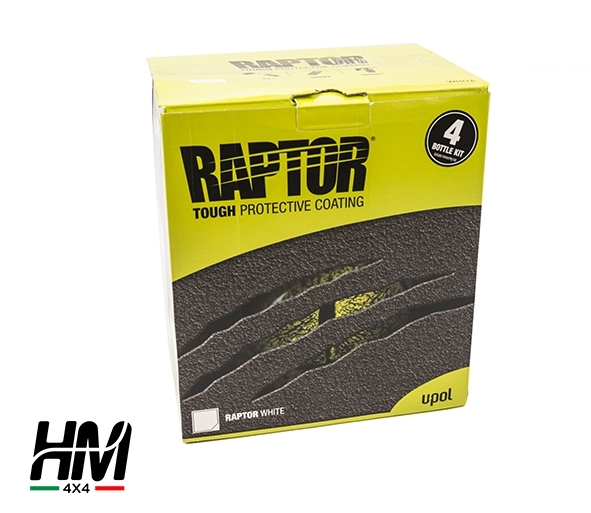 Upol Raptor liner white standard kit 4 litri vernice + indurente colore  bianco