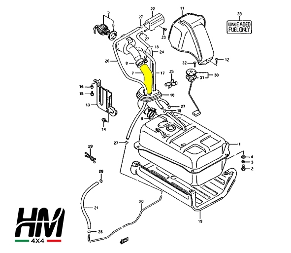 Auto Parts Fuel Tank Filler Neck Pipe for Suzuki Samurai 85– 95 Suzuki  Sj410 80– 84, OE No.: 89209m80c00 - China Su. Baru Filler Neck, OE No.  489209m80c00