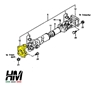 Flangia albero di trasmissione originale d.25mm Suzuki Samurai ed Sj