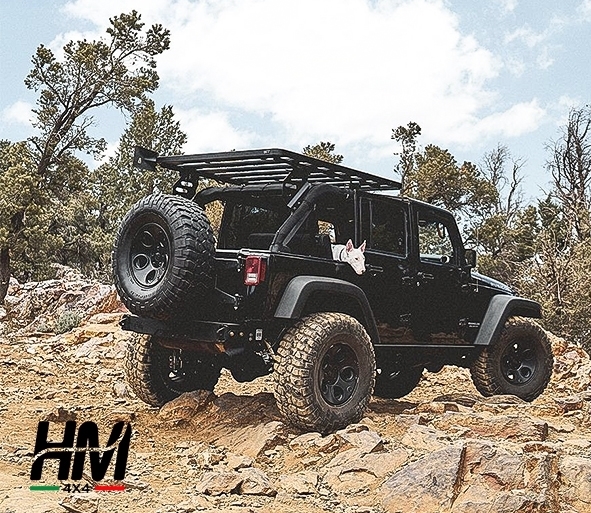 Jeep Wrangler JKU 4 door extreme 1/2 roof rack kit - Front Runner - HM4X4