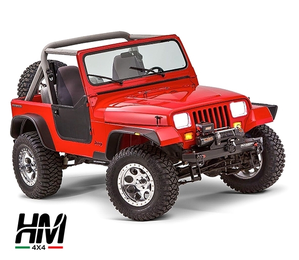 Bushwacker flat style fender flare set Jeep Wrangler YJ - HM4X4