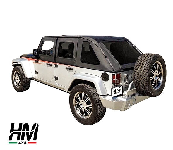 Frameless soft top kit Jeep Wrangler JK Unlimited 4 door - HM4X4