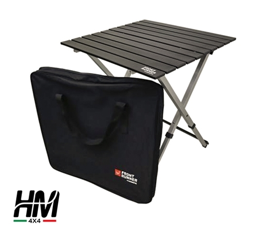 Table De Camping Pliante Aktive 90x60x70 Cm - Pieds Réglables - Surface MDF - Structure Aluminium - Porte 30 Kg