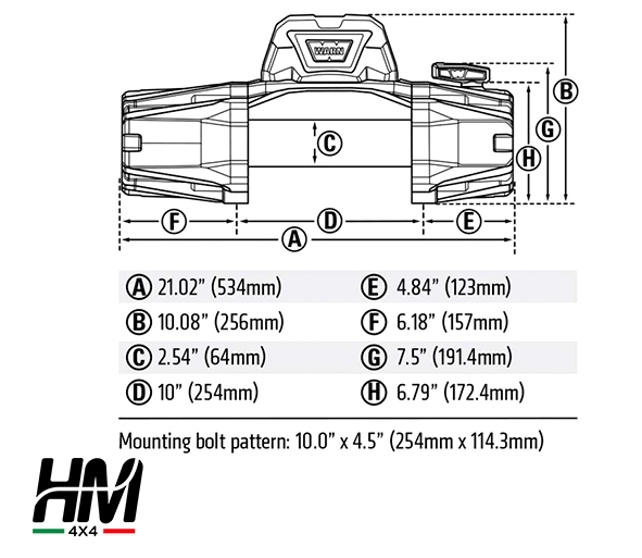 Achetez Warn - TREUIL WARN VR EVO 10S 4.5 TONNES 12V CORDE