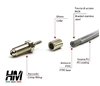 Picture of Stainless steel braided brake hoses japanese Suzuki Vitara standard length