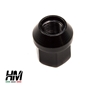 Black zinc-plated open wheel nut for Suzuki
